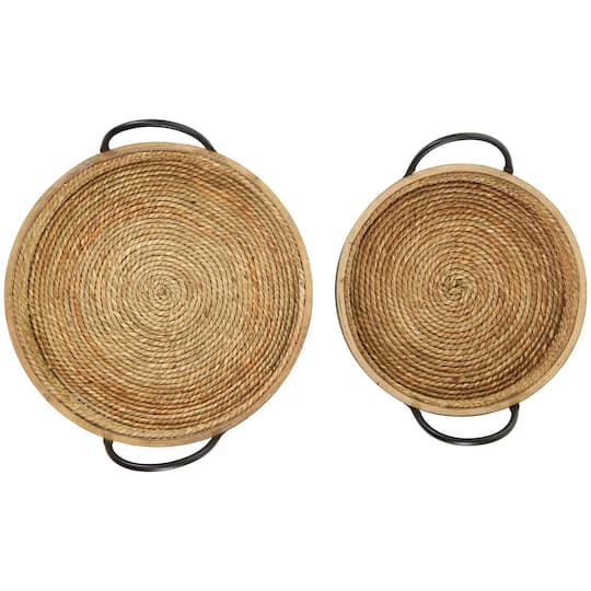 Matte Black Bohemian Nesting Tray Set